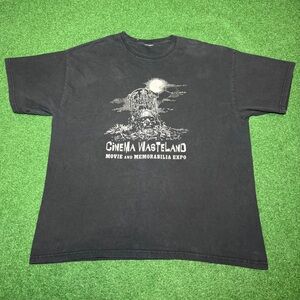 Cinema Wasteland Zombie Graphic Horror Movie Convention L/XL 24x28 T Shirt